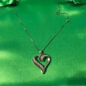 Elegant Silver Heart Necklace